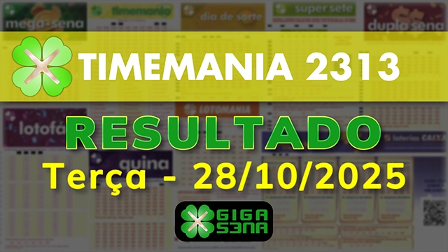 Resultado da Timemania 2313