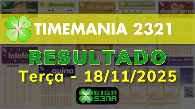 Resultado da Timemania 2321