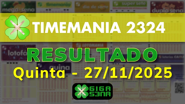 Resultado da Timemania 2324
