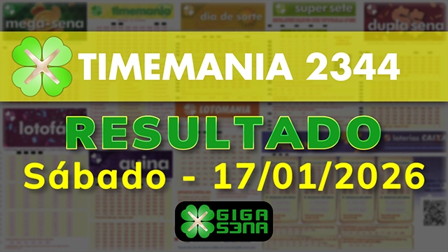 Resultado da Timemania 2344