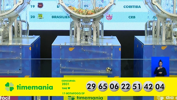 Sorteio da Timemania 2031 - Foto: Reprodução / Caixa