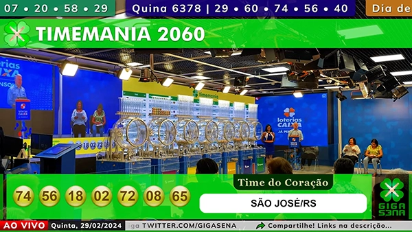 Sorteio da Timemania 2060 - Foto: Reprodução / Caixa