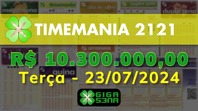 Sorteio da Timemania 2121