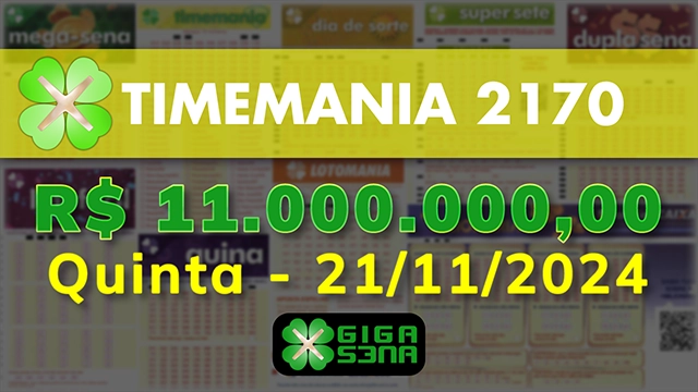Sorteio da Timemania 2170