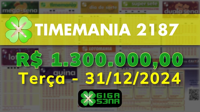 Sorteio da Timemania 2187
