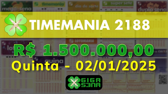 Sorteio da Timemania 2188