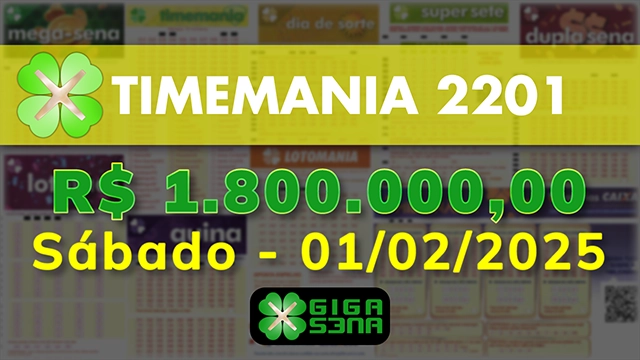 Sorteio da Timemania 2201