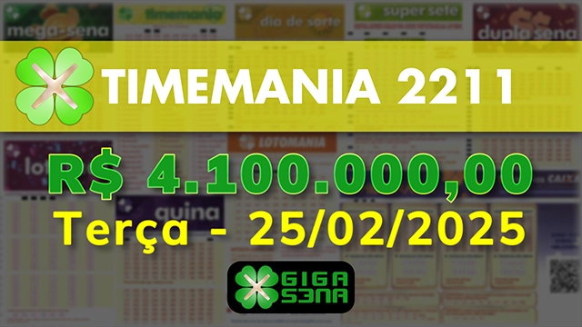 Sorteio da Timemania 2211