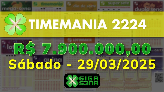 Sorteio da Timemania 2224