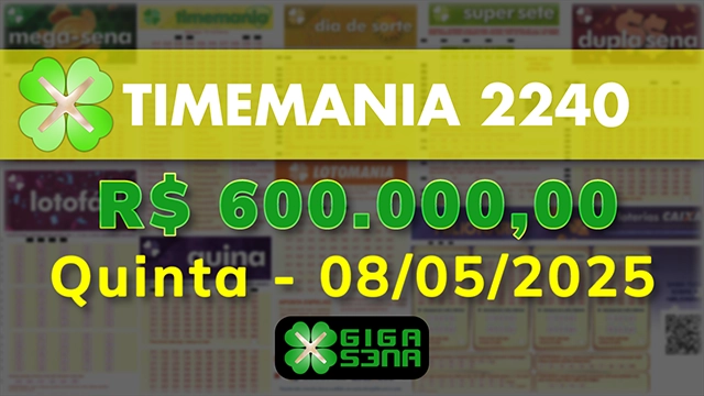 Sorteio da Timemania 2240