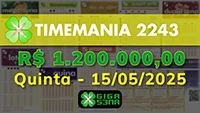 Sorteio da Timemania 2243