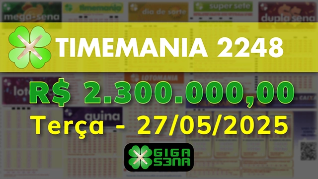 Sorteio da Timemania 2248