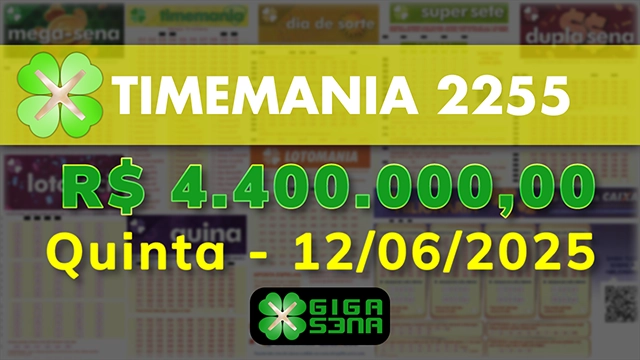 Sorteio da Timemania 2255