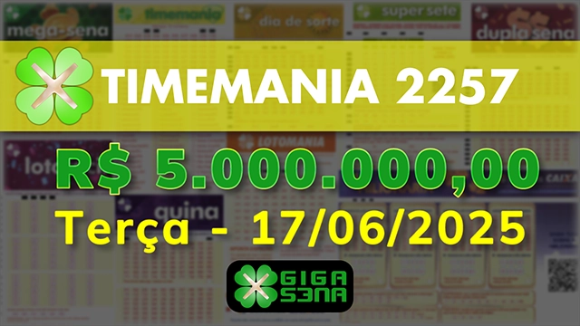 Sorteio da Timemania 2257