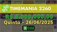 Sorteio da Timemania 2260