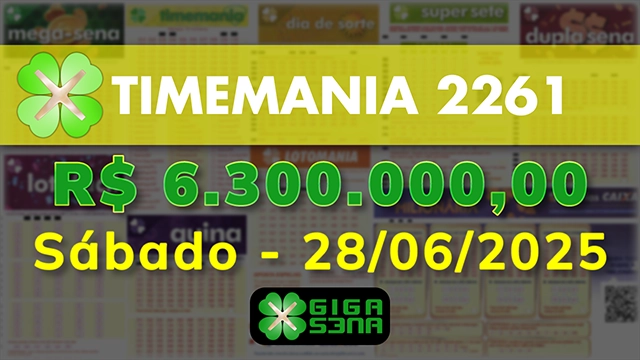 Sorteio da Timemania 2261