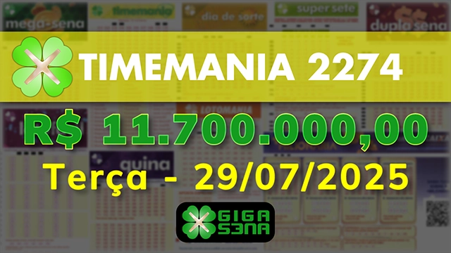 Sorteio da Timemania 2274