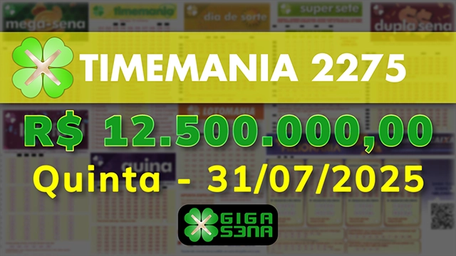 Sorteio da Timemania 2275