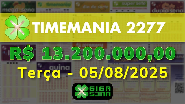 Sorteio da Timemania 2277