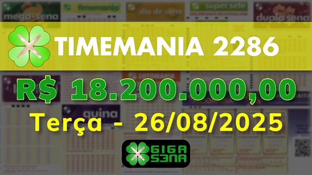 Sorteio da Timemania 2286