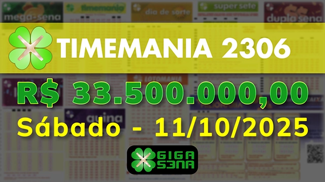 Sorteio da Timemania 2306