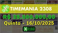 Sorteio da Timemania 2308