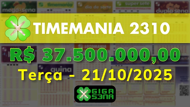 Sorteio da Timemania 2310