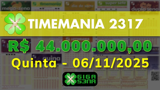 Sorteio da Timemania 2317