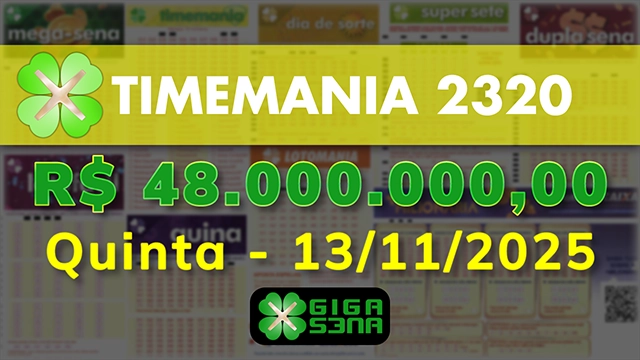 Sorteio da Timemania 2320