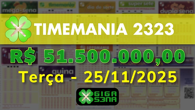 Sorteio da Timemania 2323