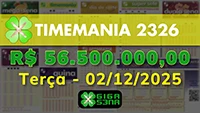 Sorteio da Timemania 2326